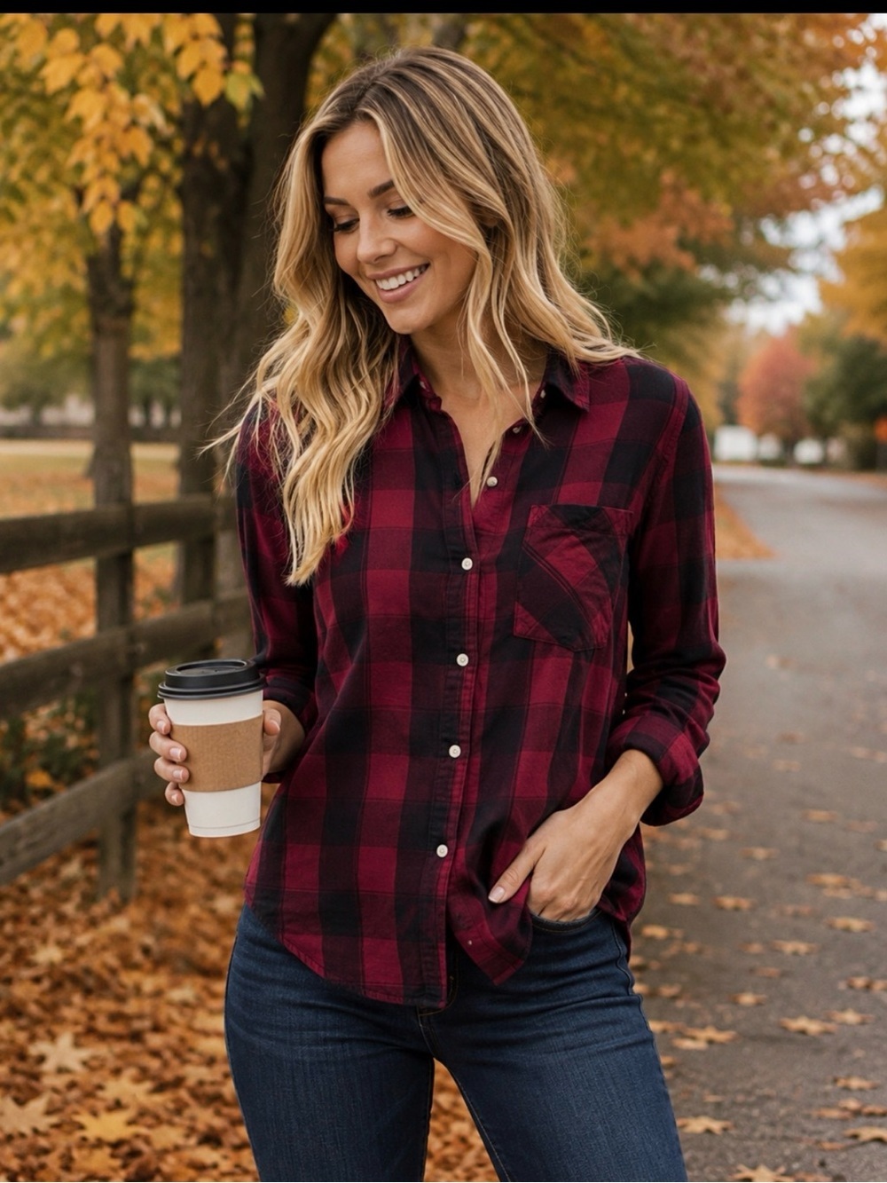 Aeropostale flannel shirt size S/P red/blue
